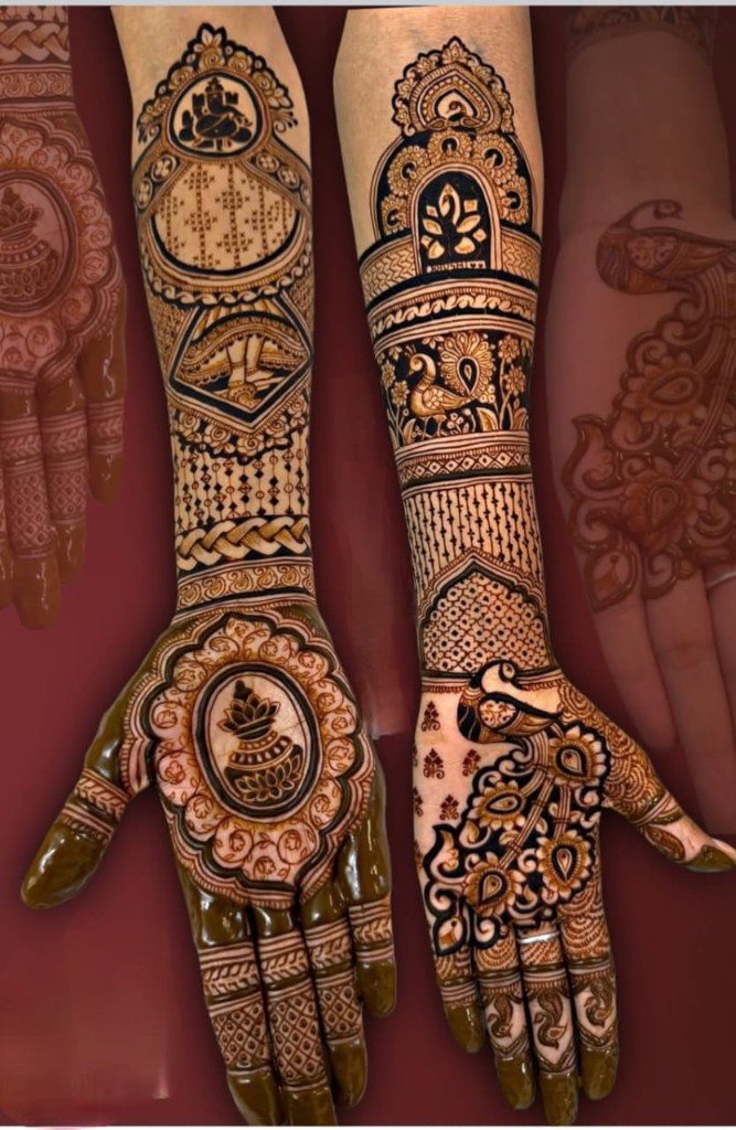Ganesha peacock mehandi — Takka Bench Mehandi Point Shimla