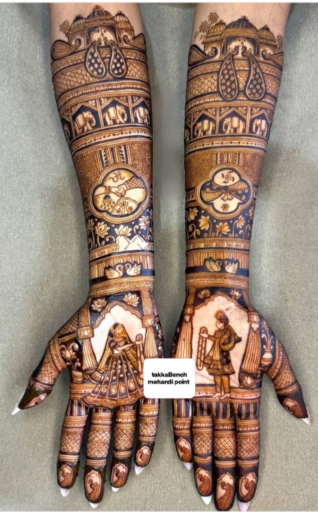 Temple swan bridal mehandi Himachal