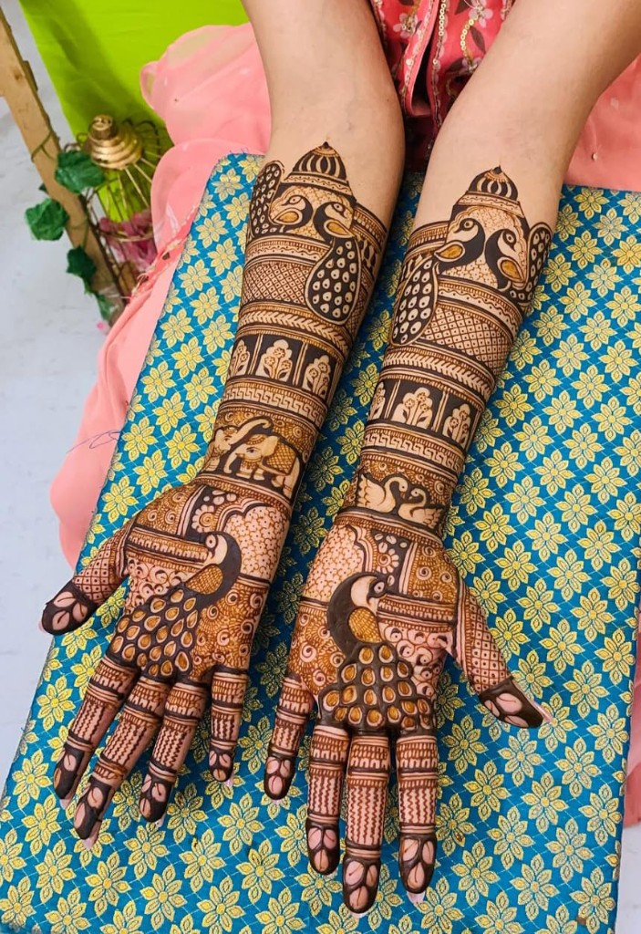 Palace motif bridal henna — mehandi artist Shimla