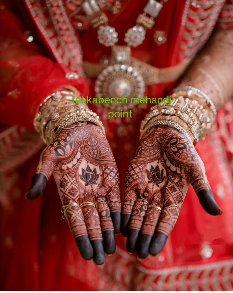 Lotus bridal mehandi — Takka Bench Mehandi Point